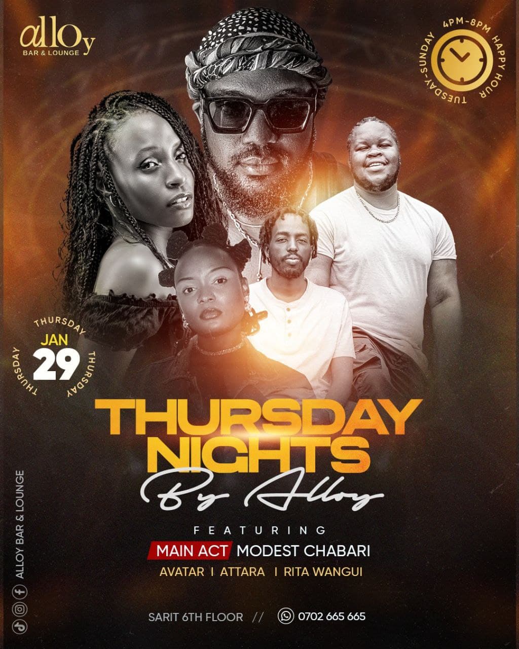 Thursday Night Live at Alloy with Modest Chabari event poster